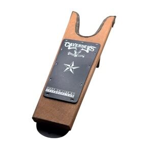 Cavender's Western Boot Jack Wood Suede Lined Cowboy Boot Remover Brown Black OS